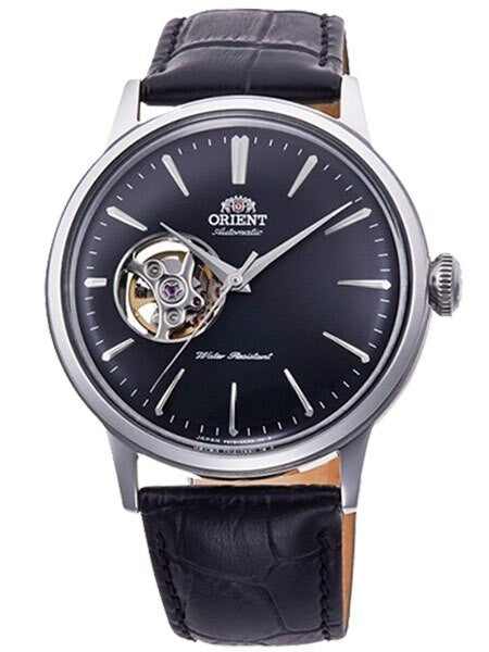 Orient Open-Heart Automatic Dress Watch with Black Dial #RA-AG0004B10A