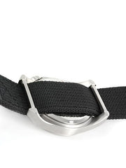 Bertucci A-1S Black Dial Stainless Steel Watch with Black Nylon Strap #10004 back