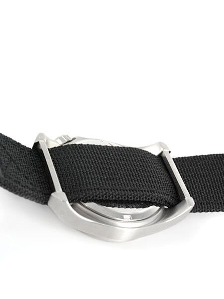 Bertucci A-1S Black Dial Stainless Steel Watch with Black Nylon Strap #10004 back