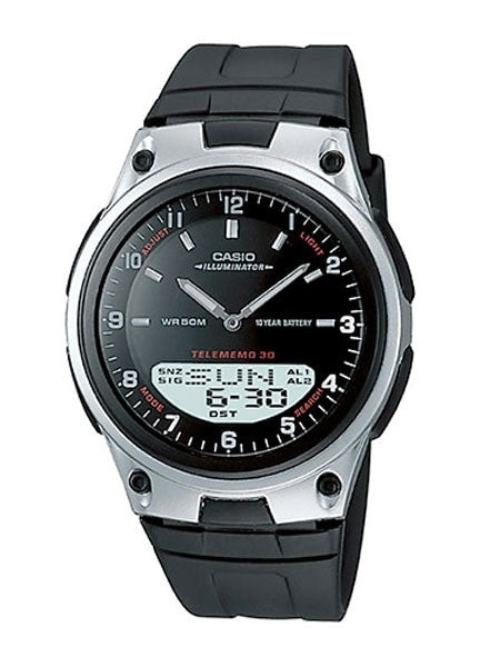 Casio Sports Analog-Digital Dual Time Watch with World Time #AW-80-1AV