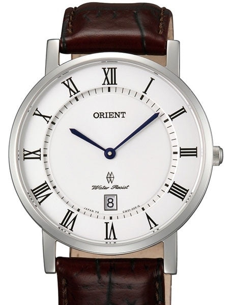 Orient Class Quartz Dress Watch with Sapphire Crystal and Elegant White Dial  #GW0100HW