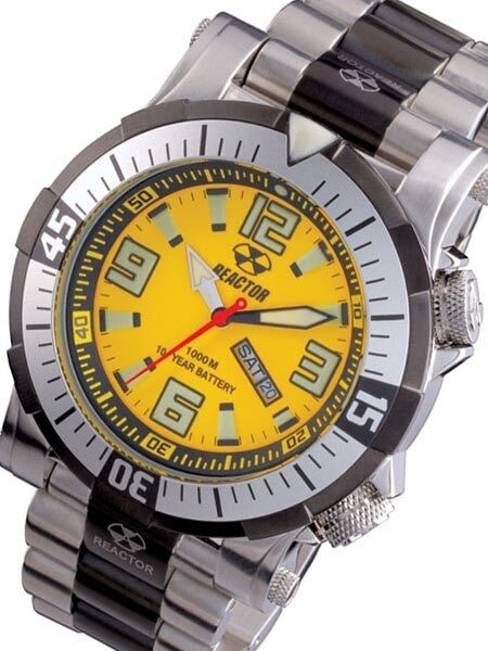 Reactor Poseidon SS 1000 Meter Dive Watch with SuperLuminova Illumination and Stainless Steel Case #55507