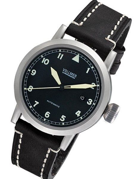 Vollmer V1 Viper 44mm Swiss COSC Certified Chronometer on a Hirsch Liberty Strap
