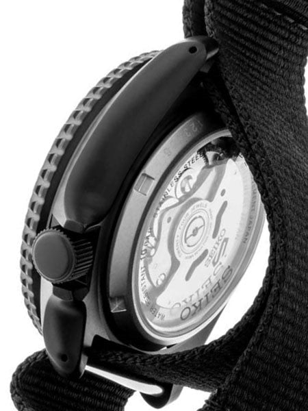 Seiko 5 Sports 24-Jewel Automatic Watch with Black Dial and Black PVD Case #SRPD81