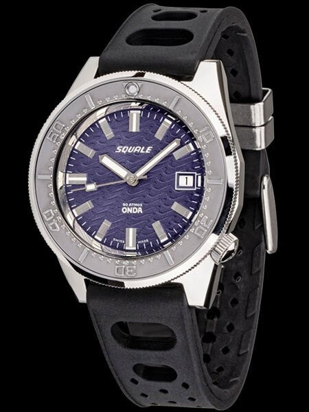 Squale 500 Meter Swiss Made Automatic Dive Watch with Blue Dial  #1521-026-Onda-B