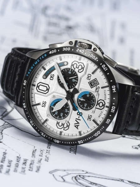 AVI-8 Command Pilot Blakeslee Chronograph Watch #AV-4077-01