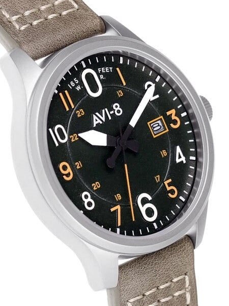 AVI-8 Hawker Hurricane Aviator Watch with Altimeter Style Dial #AV-4053-0G