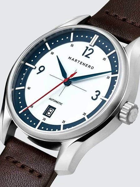 Martenero Kerrison Automatic Watch with White Dial, Sapphire Crystal #KER001