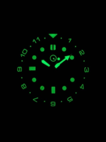 Scratch and Dent - Islander Automatic Dive Watch with AR Double Dome Sapphire Crystal, and Luminous Dual-Time Bezel Insert #ISL-11