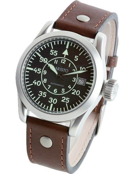 Aristo 3H32 Type B Dial Swiss ETA Automatic Pilot's Watch with Oversize Crown