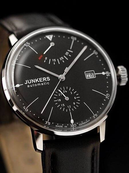 Junkers Bauhaus Automatic Watch with Power Reserve and 24hr Subdial #6060-2