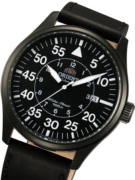 Scratch and Dent - Orient 21-Jewel Automatic Aviator Flight Watch with Black Leather Strap #ER2A001B 3