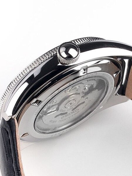 Seiko Military Field 24-Jewel Automatic Watch with 43.5mm Case, Leather Strap #SRP715