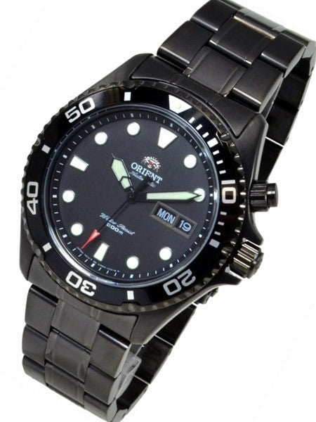Orient Black Ray Raven 21-Jewel Automatic Dive Watch with Black
