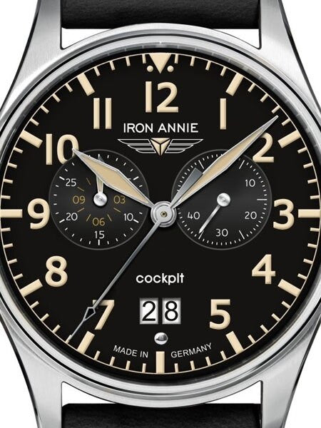Iron Annie Quartz Chronograph Watch with Stopwatch and 12-Hour Totalizer #5186-2