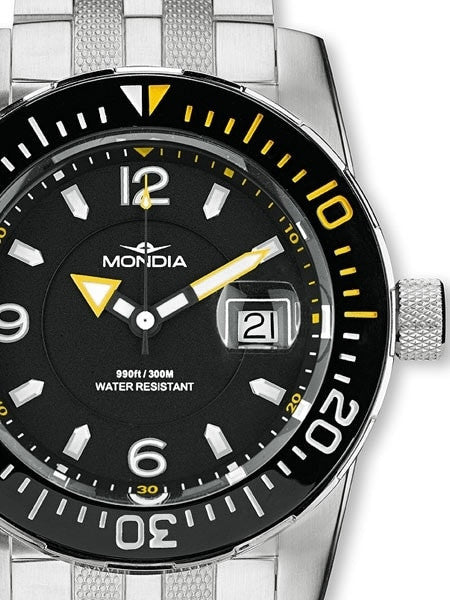 Mondia Wave Swiss Quartz 300 Meter Dive Watch with a Ceramic Bezel #1-690-3
