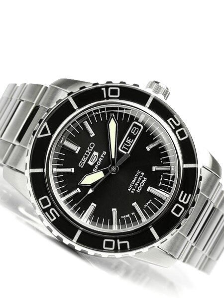 Seiko 41mm Sports 5, 23-Jewel Automatic Watch with Day and Date Window #SNZH55J1