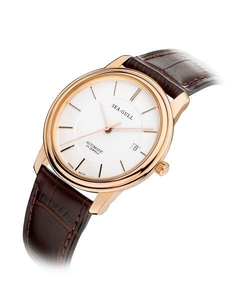 Sea-Gull 38mm Automatic Slim Dress Watch with Sapphire Crystal #M201SG