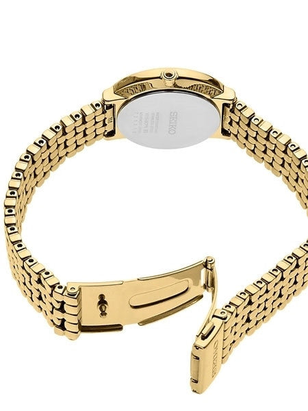Seiko Tressia Solar Dress Watch with with 36 Diamonds, Mother of Pearl Dial #SUP374