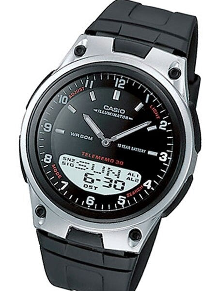 Casio Sports Analog-Digital Dual Time Watch with World Time #AW-80-1AV