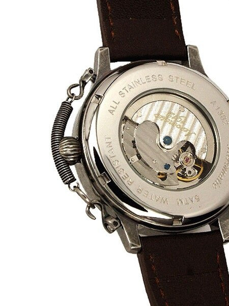 SCRATCH AND DENT - Aeromatic 1912 Aviator's Watch with Retention Spring and 24-hr Sub-Dial #A1382-SND