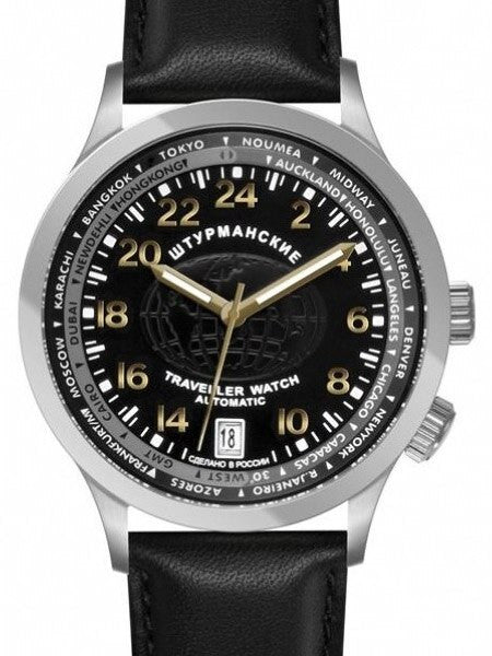 Sturmanskie Travel 24-hour Watch with World City Time Display