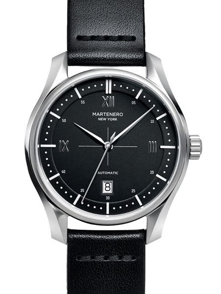 Martenero Marquis Automatic Dress Watch with Black Dial, Sapphire Crystal #MQS003