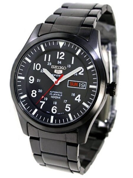 Scratch and Dent - Seiko Military Gun Metal Plated Automatic Watch with 42mm Case #SNZG17K1 1