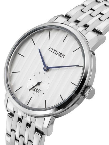 Citizen Quartz Dress Watch with White Dial and SS Bracelet #BE9170-56A
