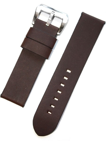 Panerai-Style Italian Vintage Dark Brown Leather Watch Strap #DIY-38380