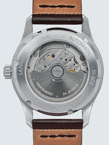 Martenero Founder Automatic Sport Watch with White Dial, Sapphire Crystal #FDR005