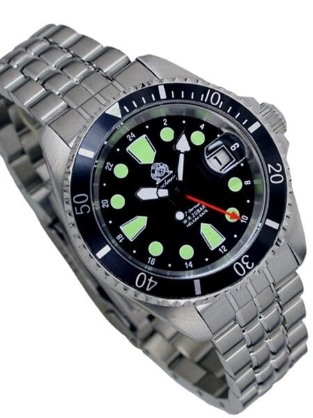 Tauchmeister Automatic 40mm Dive Watch with Red 24-hour Hand  #T0288
