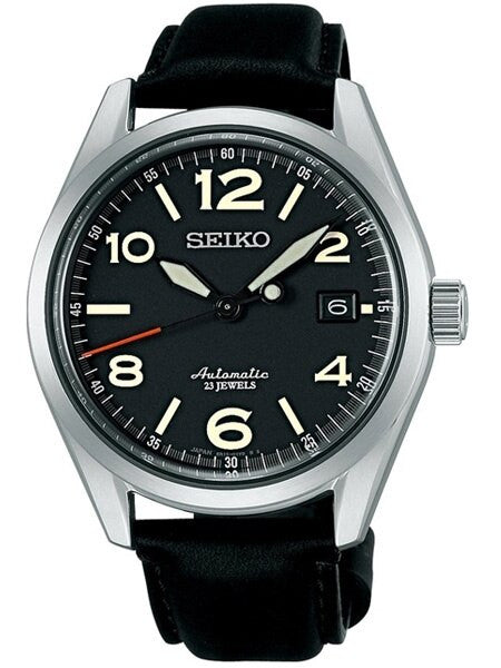 Seiko Black Dial Automatic Watch with 40.3mm Case, and Sapphire Crystal  #SARG011