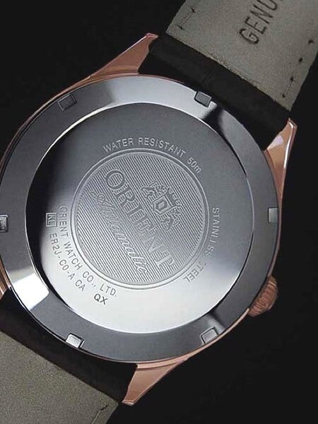 Orient Duke Automatic Watch with Black Dial, Sapphire Crystal, Rose Goldtone Case #ER2J001B