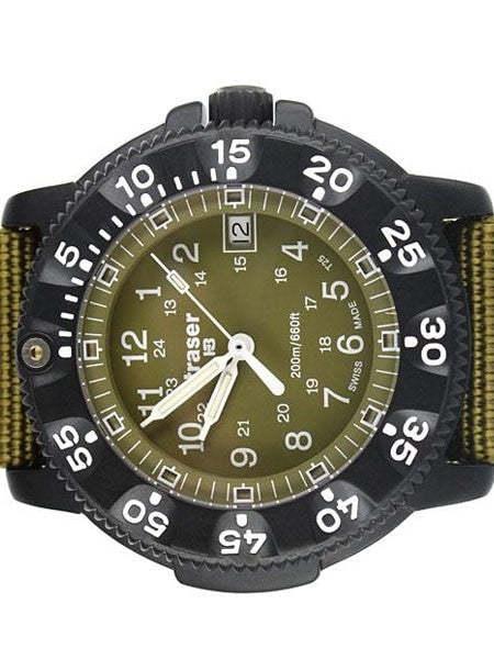 Traser Commander 100 Pro Military Black PVD Titanium Watch with Sapphire Crystal #100155