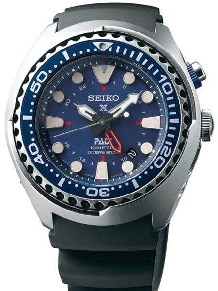 【限定】SEIKO PROSPEX PADIモデル キネティックGMTダイバーズ Seiko PADI Prospex GMT Kinetic Watch with 47.5mm case, luminous