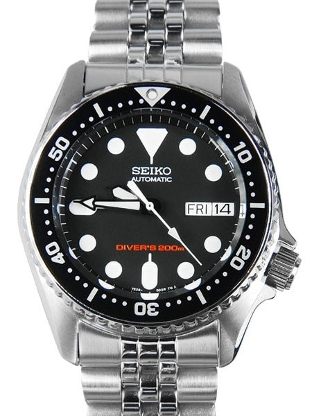 Scratch and Dent - Seiko Black Automatic Dive Watch with Stainless Steel Bracelet #SKX013K2 7