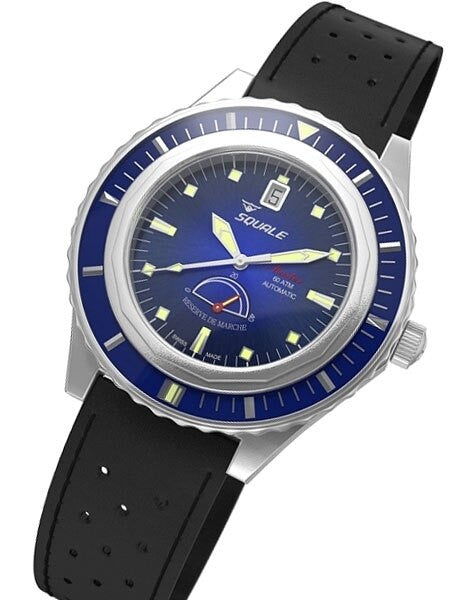 Squale Master Professional Swiss Automatic Dive watch with Power Reserve Indicator #MSTR-Blue