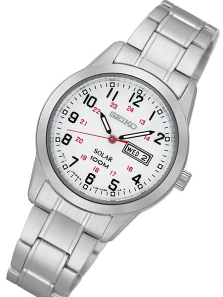 Seiko Women's Solar Sport Watch with both 12-Hour and 24-Hour markers #SUT167