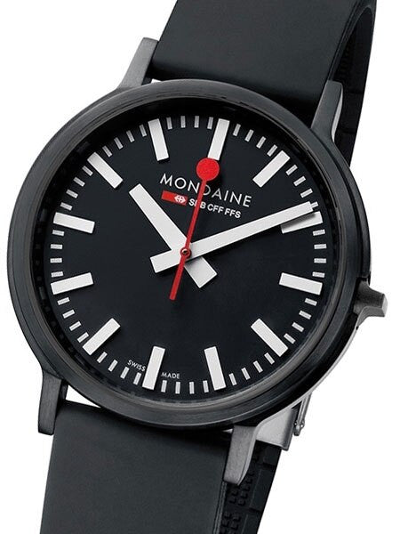Mondaine Railways Stop2Go Swiss Quartz Watch with a 41mm Black PVD Case, Sapphire Crystal #A512-30358-64SPB