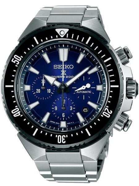 Seiko Prospex Trans Ocean Automatic Dive Chronograph with Blue Dial and Sapphire Crystal #SBEC003