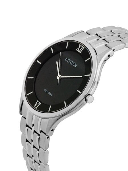 Citizen Ultra-Thin Stiletto Eco-Drive Dress Watch with Black Dial and Sapphire Crystal #AR0071-59E