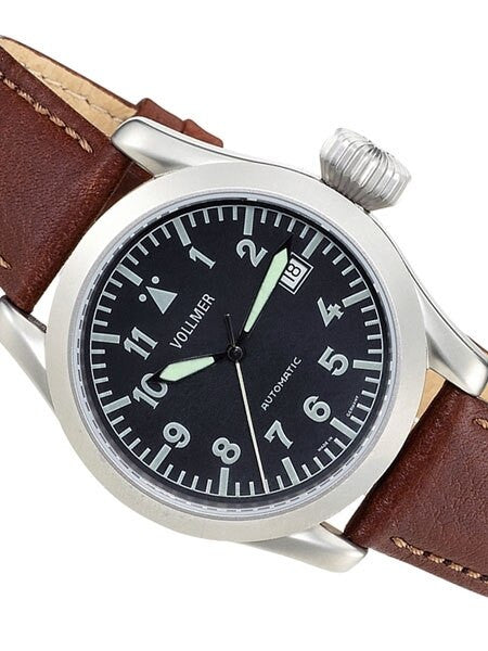 Vollmer V4 Elevon Swiss ETA Automatic with Sapphire Crystal, Hirsch Strap