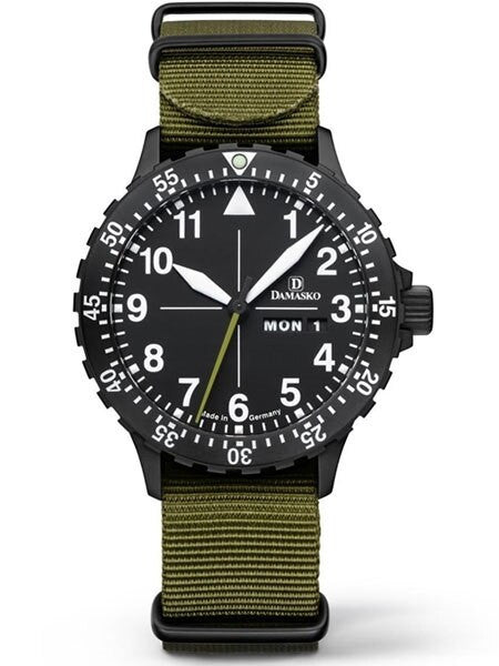 Damasko Swiss ETA Automatic with a Rotating 60-Minute Bezel and Black ion plated SS Case #DH1.0BK