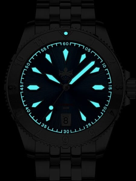 PHOIBOS Black Voyager 2.0 Automatic Dive Watch with Double Dome AR Sapphire Crystal #PY026C