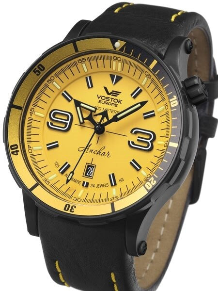 Vostok-Europe Anchar Mens Automatic Dive Watch with Tritium Tube Illumination 510C530