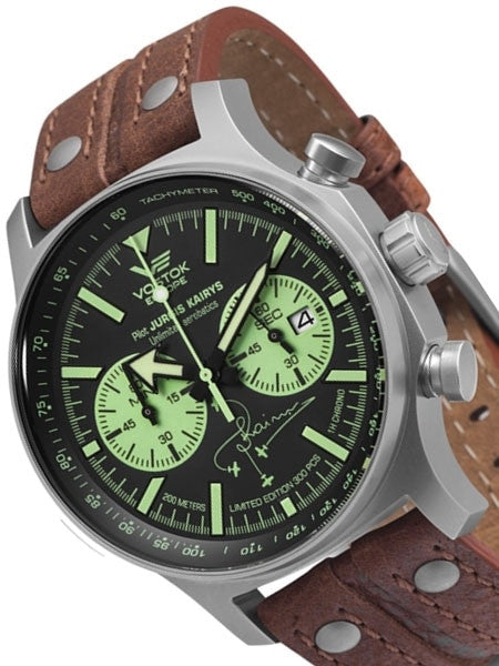 Vostok-Europe Jurgis Kairys SPECIAL EDITION Quartz Chronograph Pilot Watch #5955341