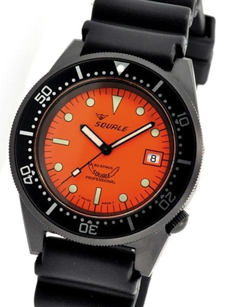 Squale 500 meter Professional Swiss Automatic Dive watch with Sapphire Crystal #1521-026-PVD-O