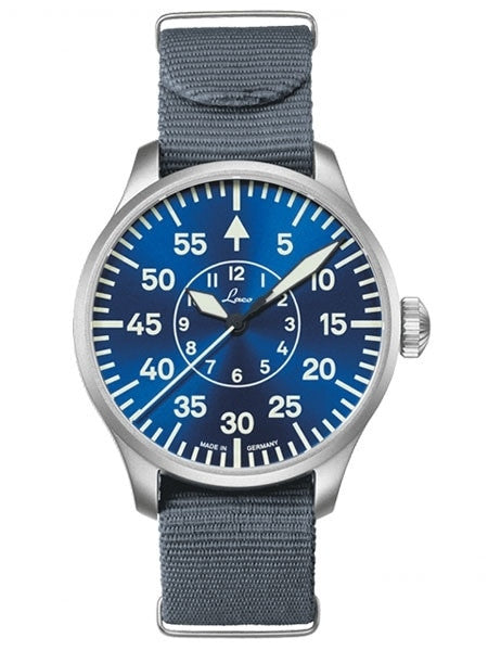 Laco 42mm Aachen Blaue Stunde Automatic Pilot Watch with Sapphire Crystal #862101