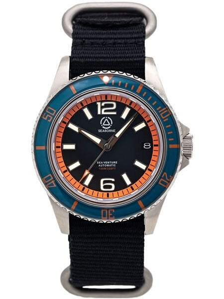 Seaborne Sea Venture 100-Meter Automatic Dive Watch with a 41mm Case and an AR Sapphire Crystal #SB-SV-001-MBD